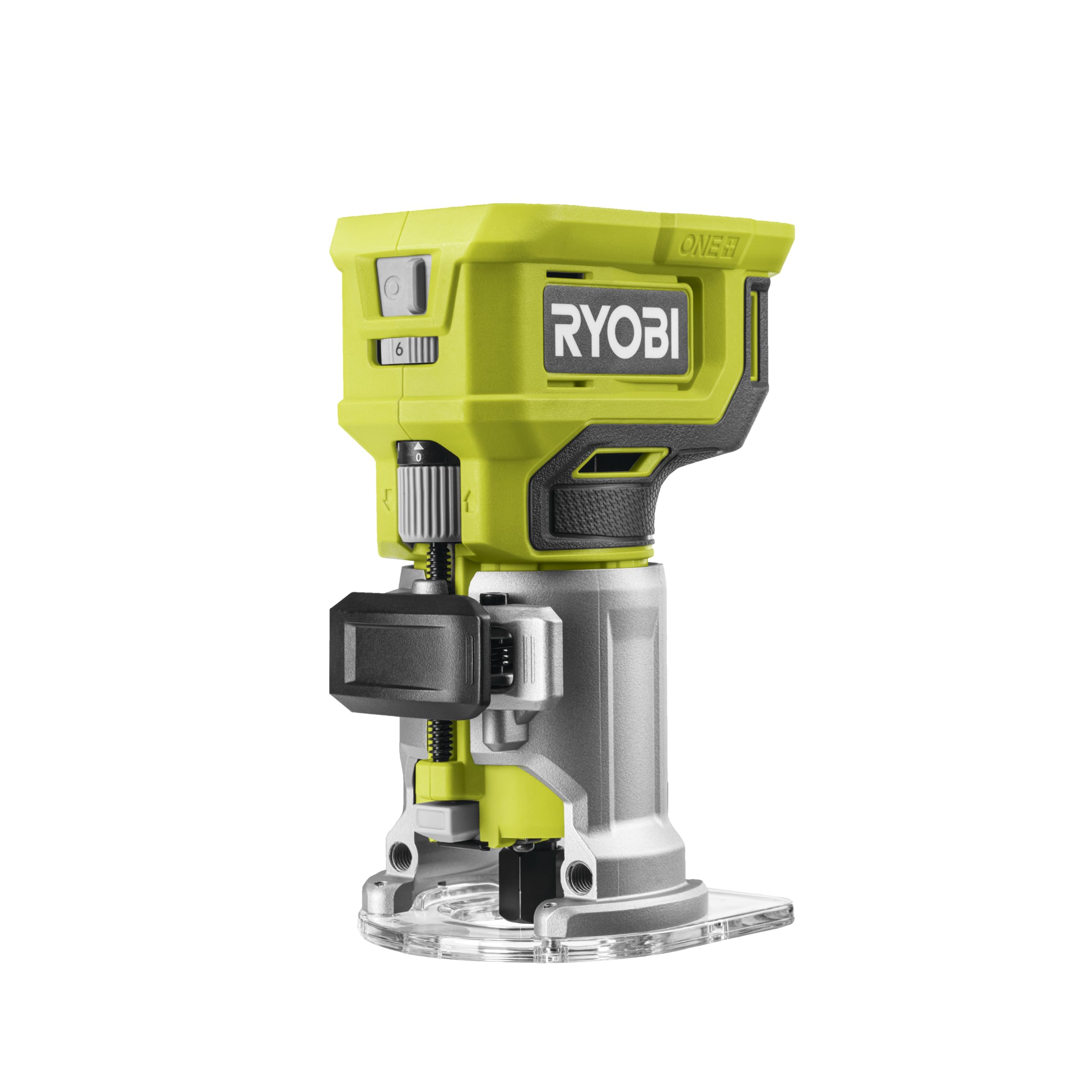 روتر لبه شارژی RYOBI 18 V ONE+ RTR18-0، 6 تنظیم سرعت، حداکثر قطر گیره 6/6.35 میلی متر، بدون باتری و شارژر