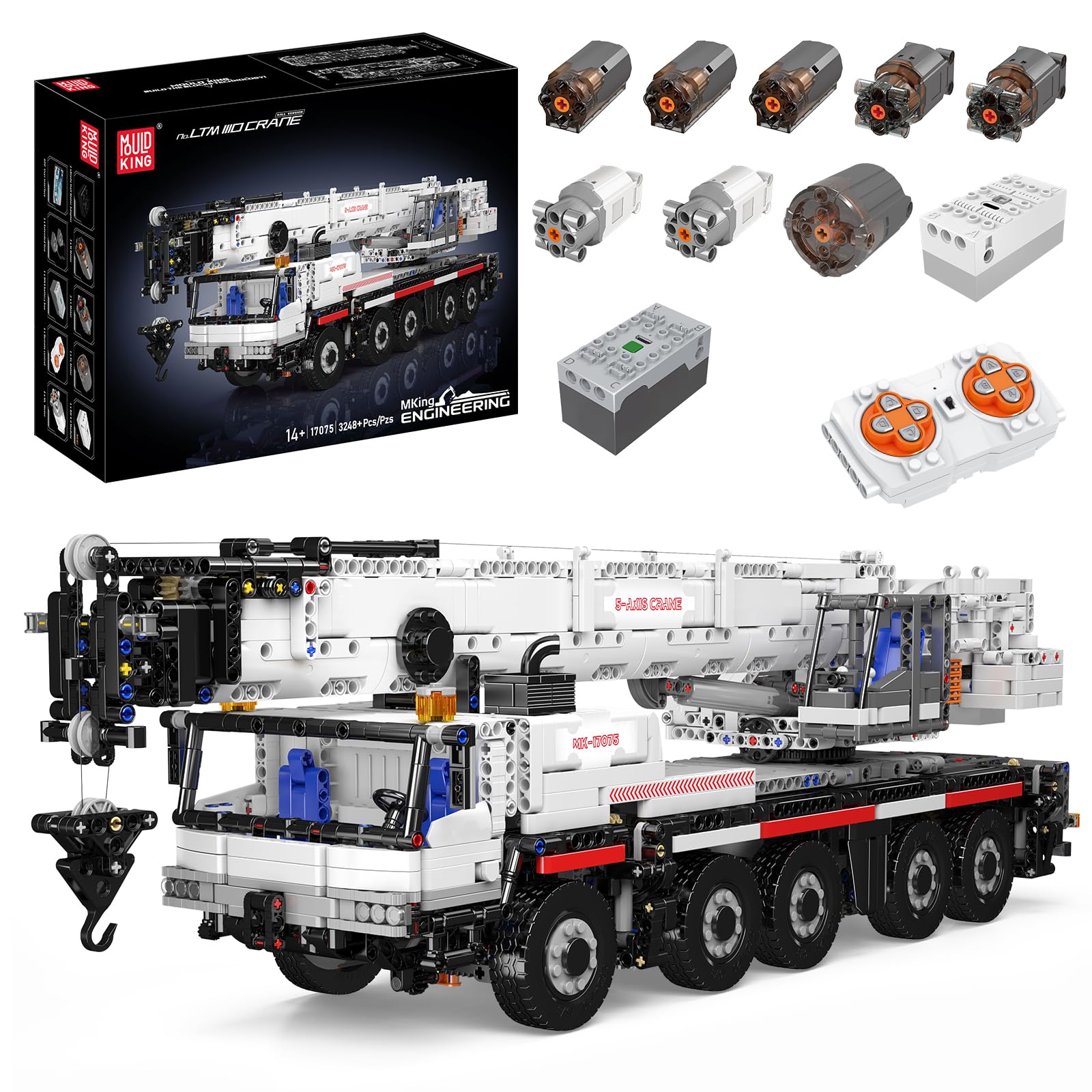 کیت بلوک های ساختمانی جرثقیل سنگین با کنترل از راه دور جرثقیل برقی MOC Technic مدل کیت بلوک های ساختمانی با 8 موتور قدرتمند مدل (3248+ قطعه)