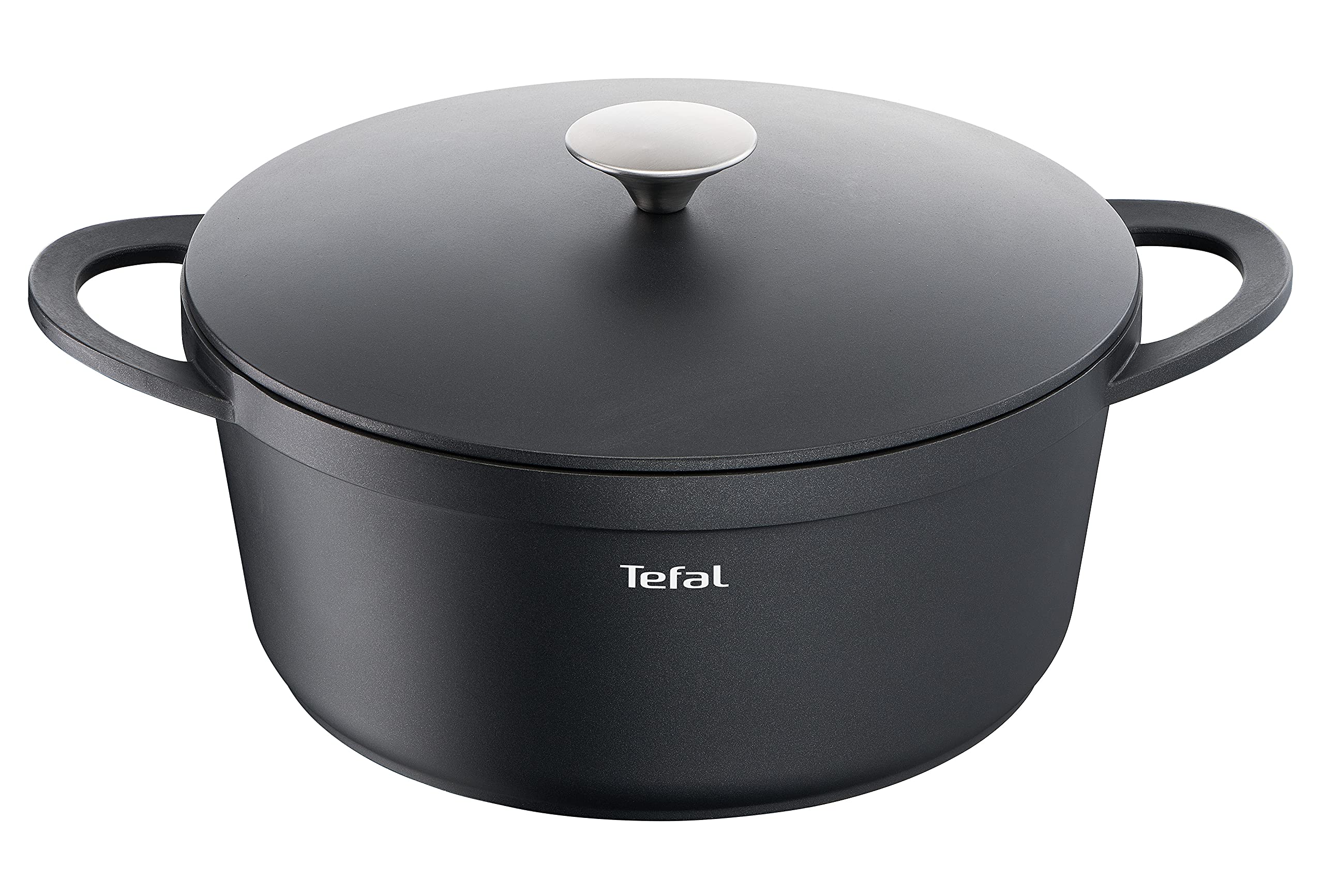 فر هلندی TEFAL TRATTORIA E21853| آلومینیوم ریخته گری | درب ریخته گری | پوشش نچسب| حفظ حرارت خوب | برای خورش | محافظ دستگیره سیلیکونی گنجانده شده است دیگ کباب | مناسب برای القایی|مشکی 28cm Single POT 28CM