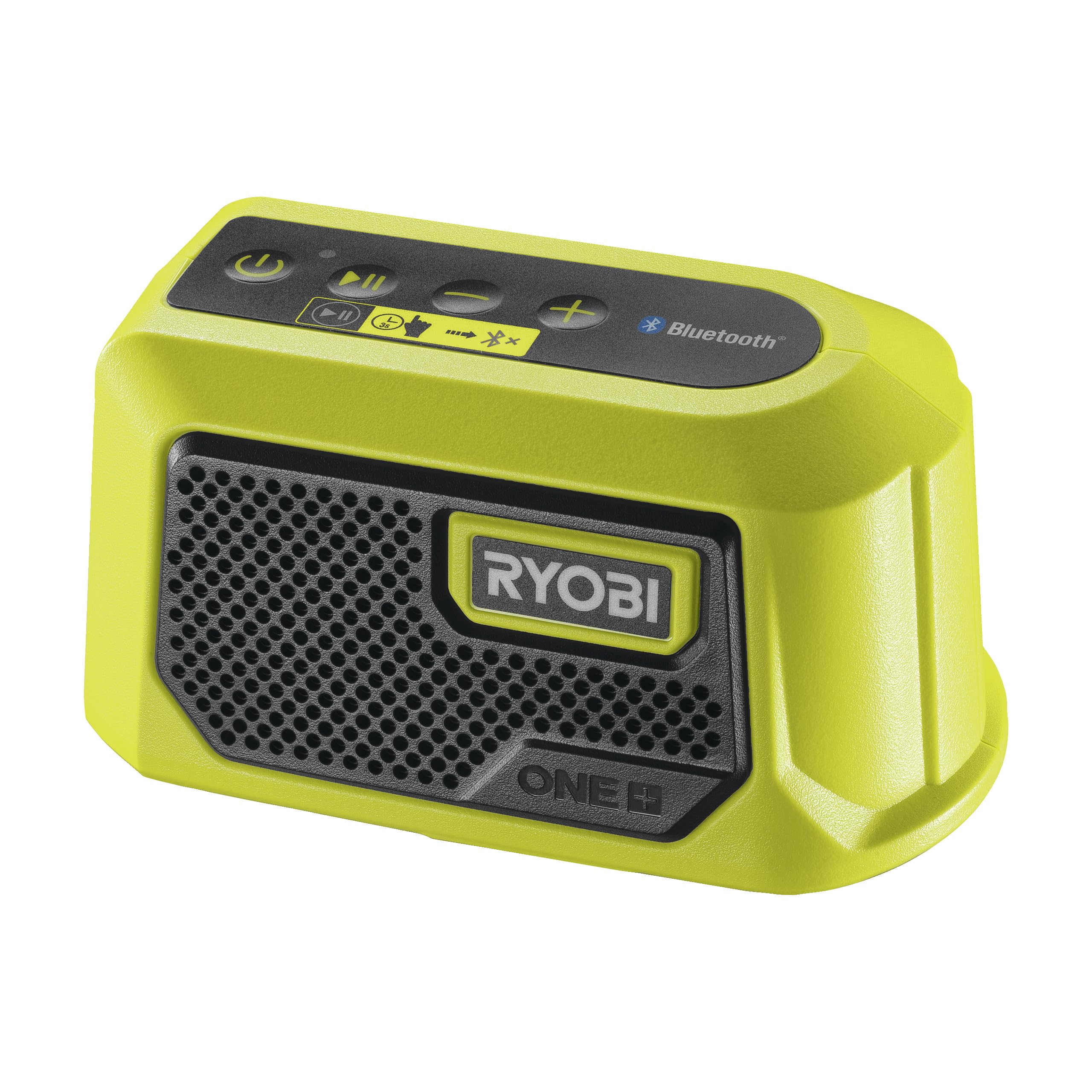 جعبه بلوتوث شارژی RYOBI 18 V ONE+ Mini RBTM18-0 (قدرت خروجی 5 وات، قطر بلندگو 44 میلی متر، بدون باتری و شارژر)