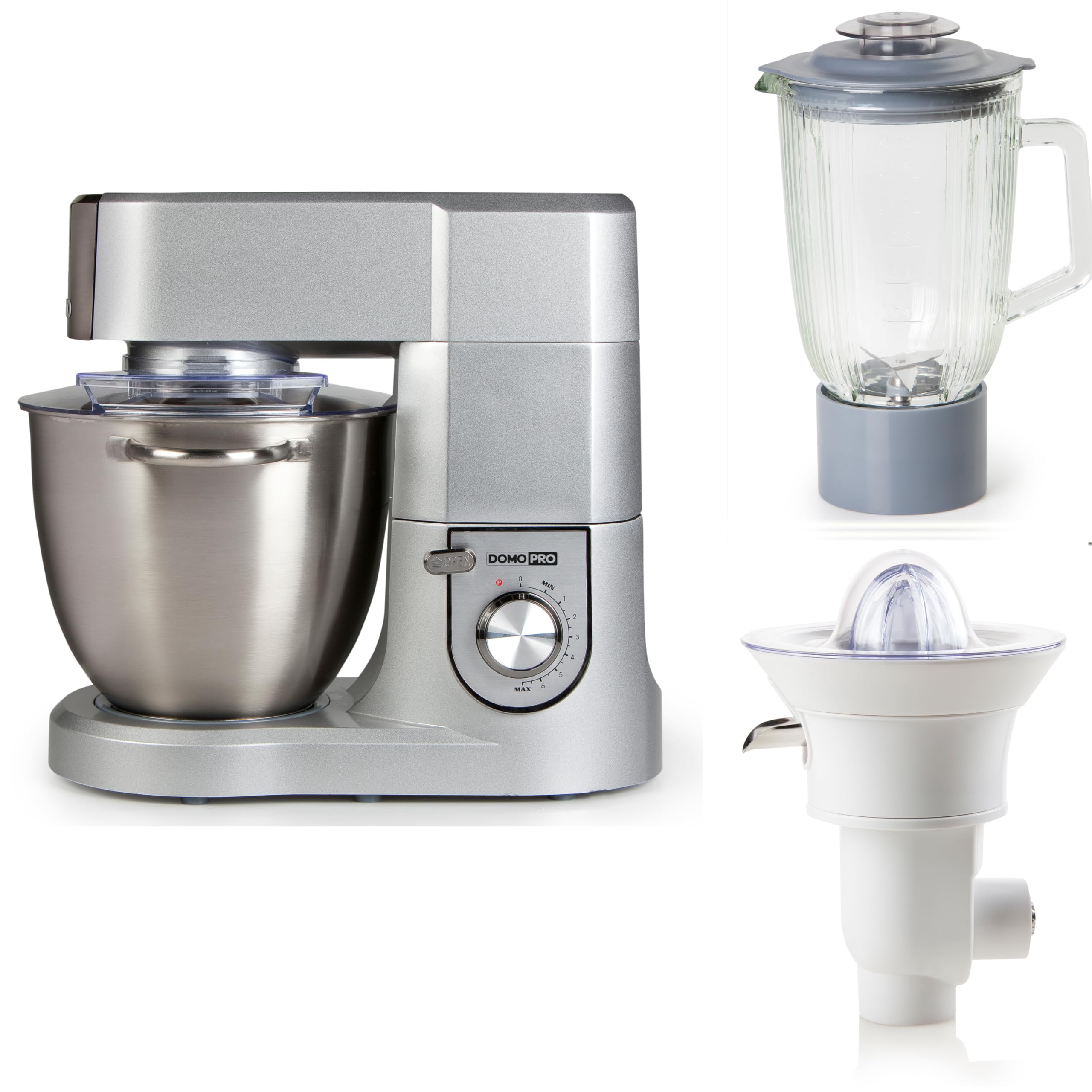 غذاساز DOMO DO9079KR-PROMO PRO شامل آبمیوه‌گیری و مخلوط‌کن - 6.7 لیتر - 1500 وات