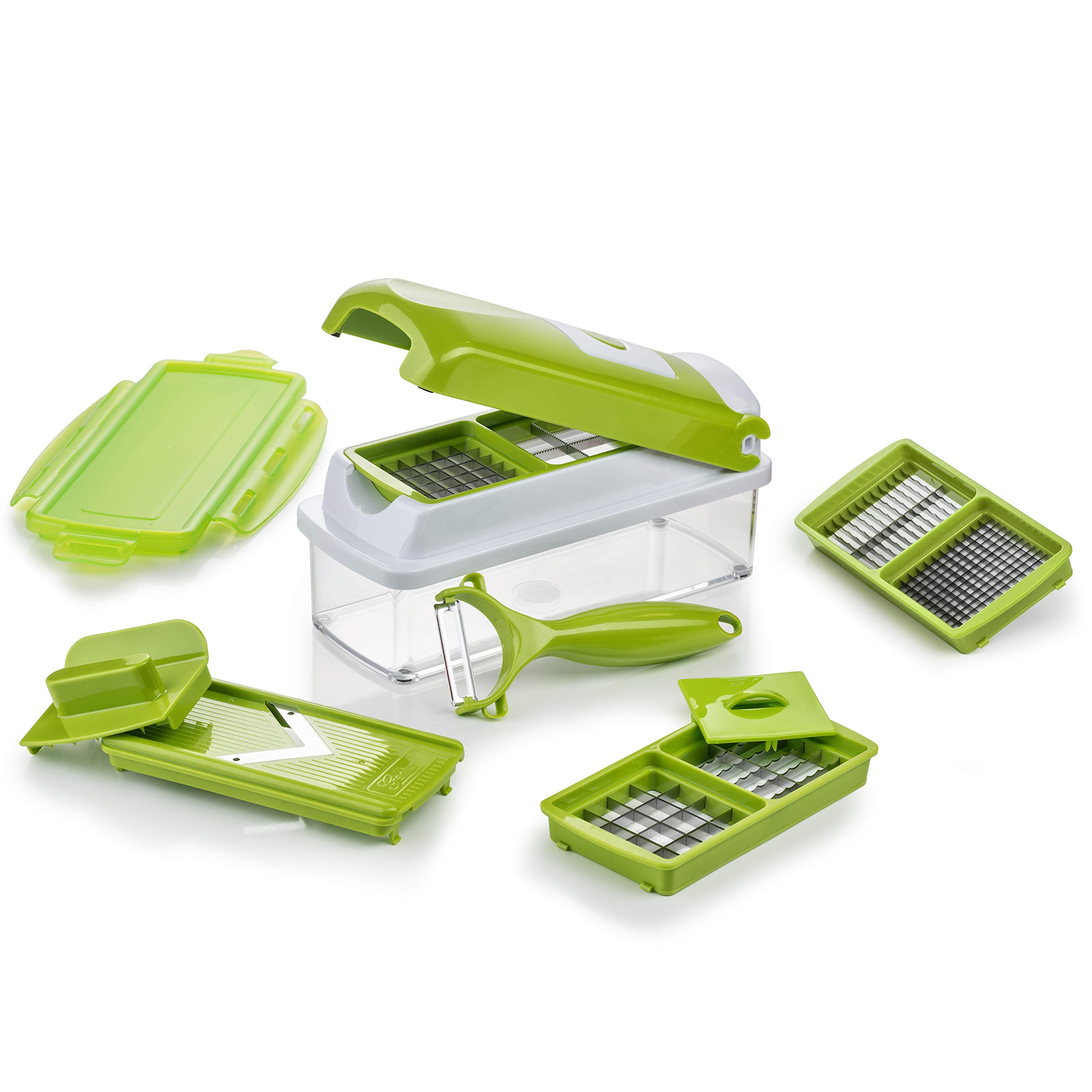 Genius Nicer Dicer Smart (10 عدد) سبزی خرد کن پیاز خرد کن ماندولین مولتی کاتر سبزی خرد کن میوه خرد کن - خرد کن - خیار خرد کن