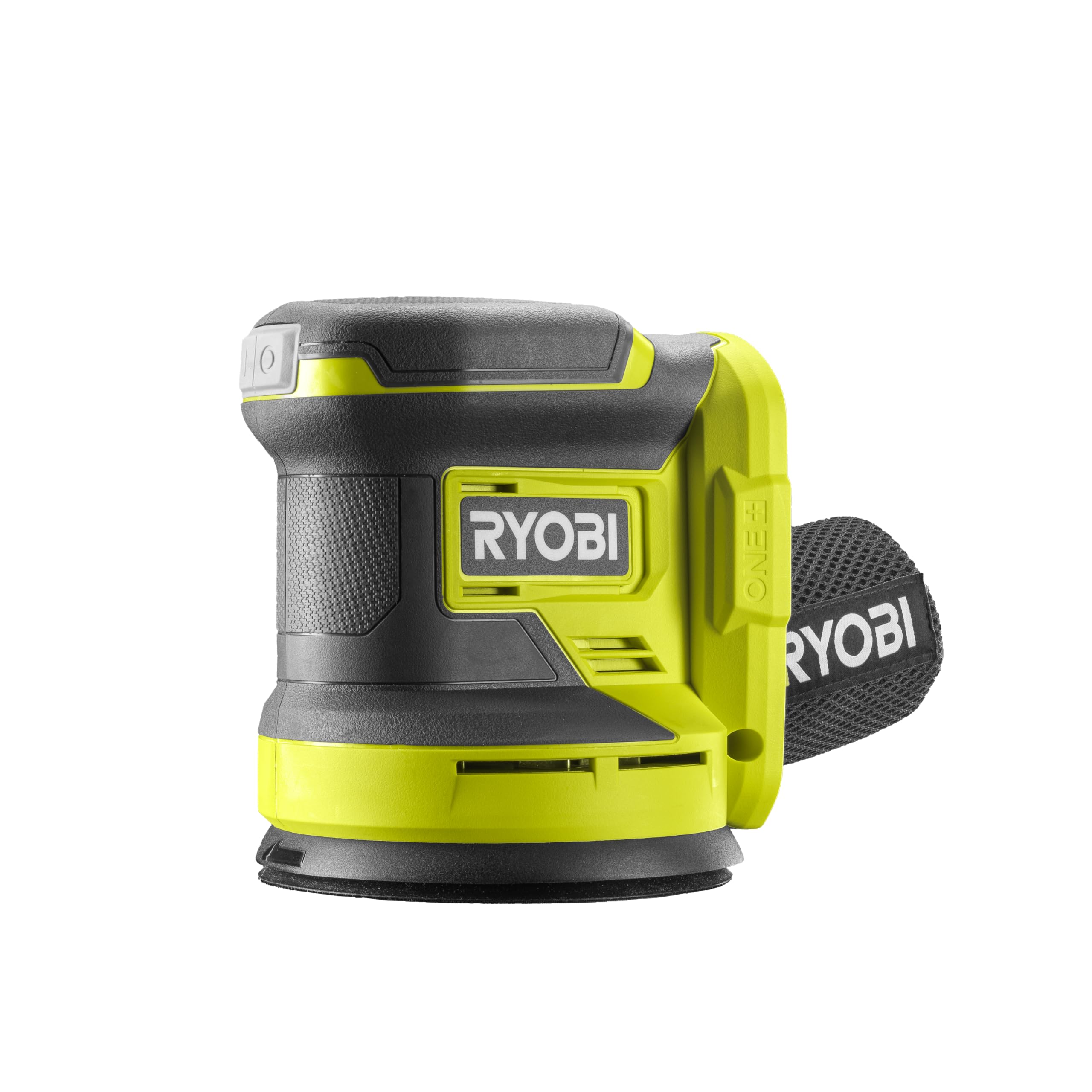 RYOBI 18 V ONE+ Cordless Random Orbit Sander RROS18-0 (سایز سنباده 125 میلی متر، دایره نوسان 2.5 میلی متر، سرعت بدون بار 20000 دور در دقیقه، بدون باتری و شارژر)، سبز و آنتراسیت