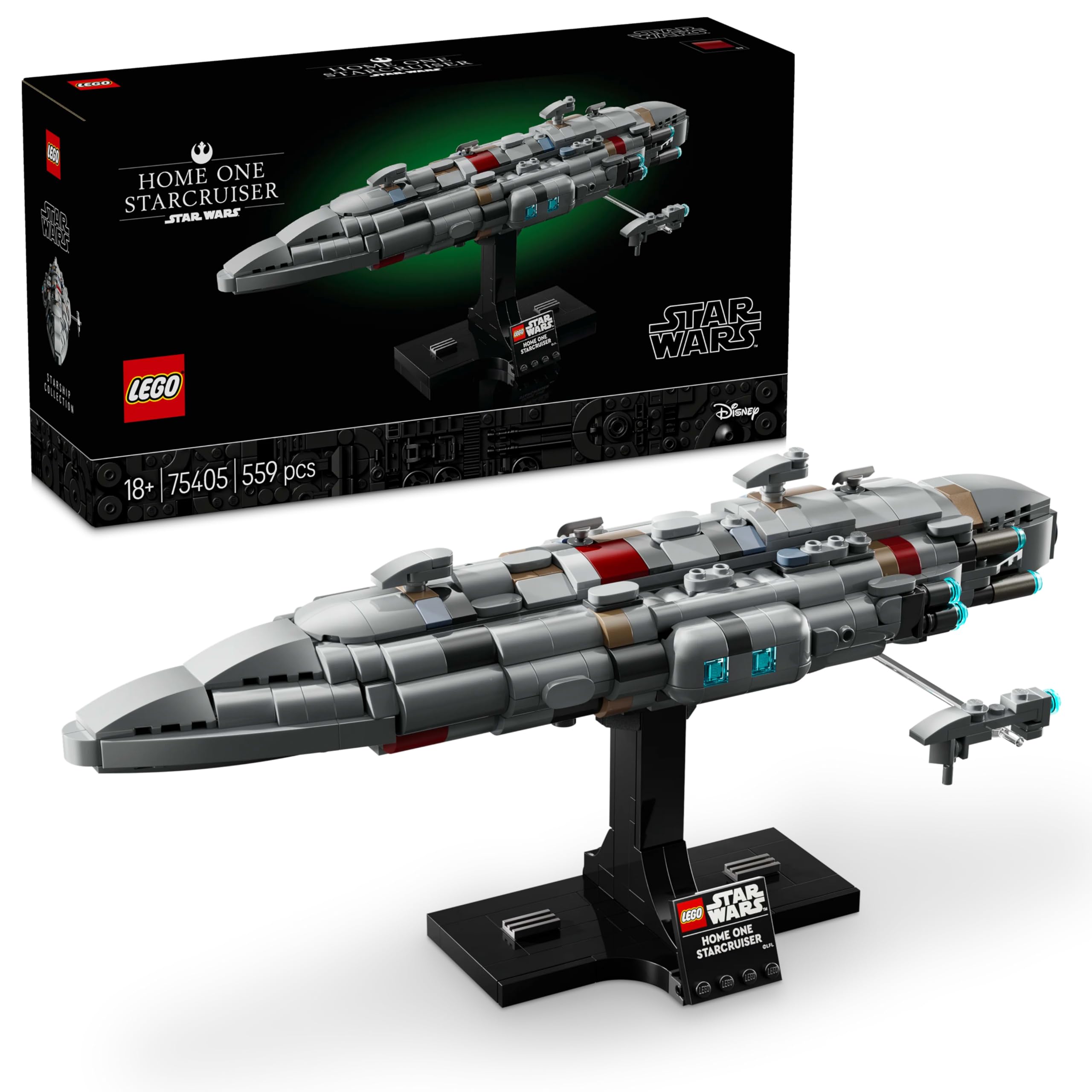 LEGO Star Wars 75405 Home One Starcruiser از Return of the Jedi - مدل Starship - مجموعه فانتزی و کلکسیونی برای ساخت و نمایش - هدیه برای طرفداران بزرگسال و نوجوان