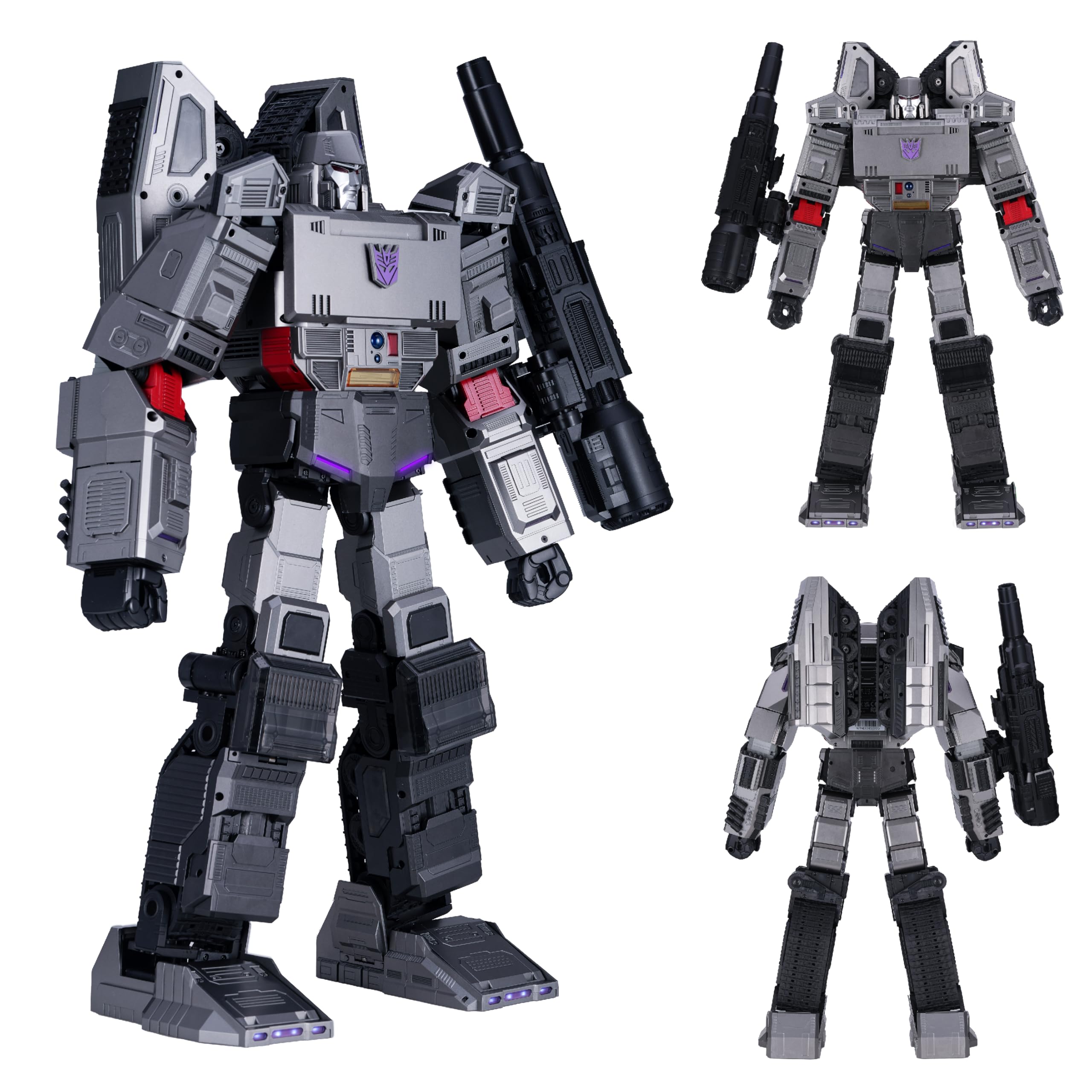 Robosen Megatron G1 Flagship Series Transformer، رنگ متالیک، تبدیل با برنامه کنترل شده، کنترل دستی و صوتی، فناوری حرکت پیشرفته برای تغییر شکل ربات تانک