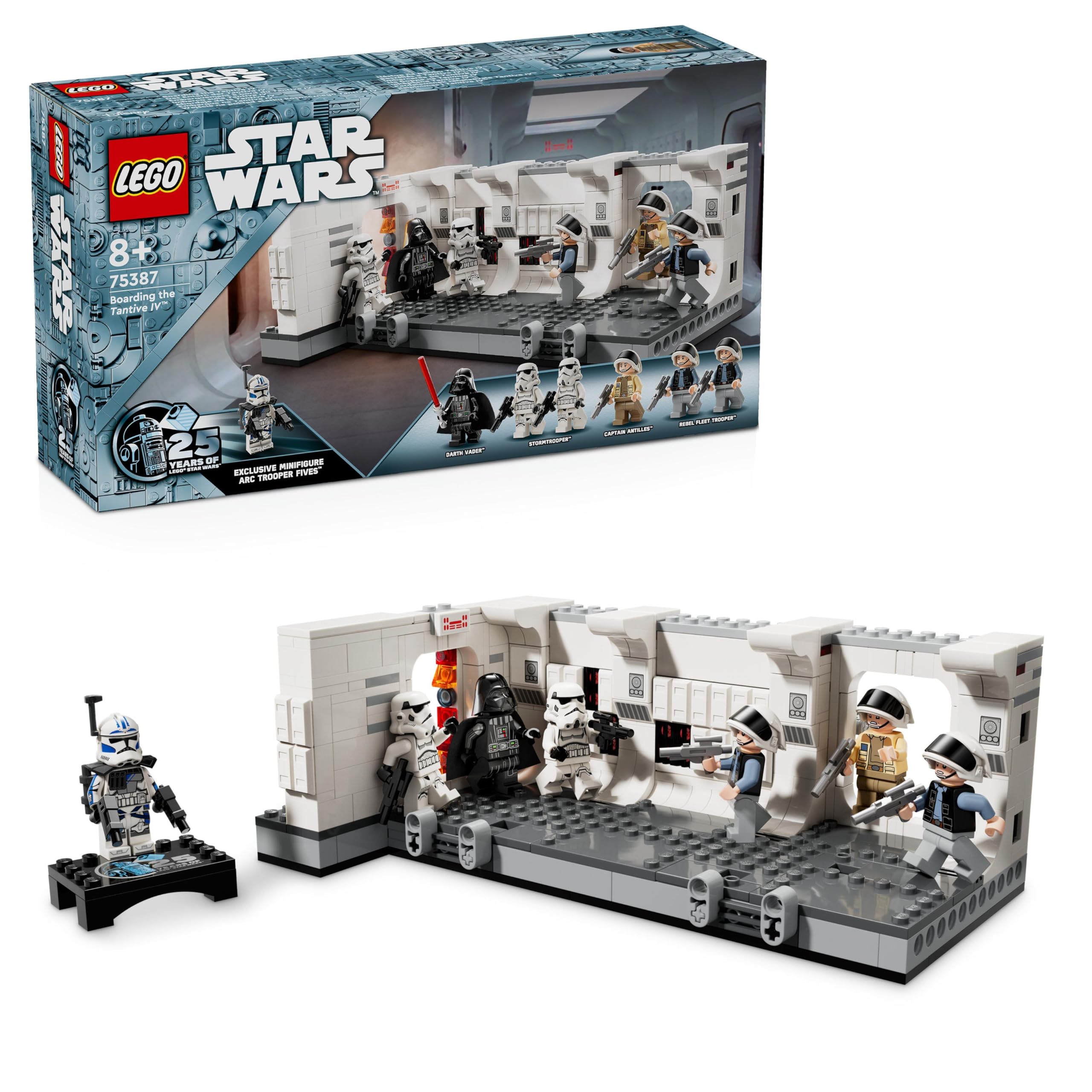 LEGO Star Wars The Boarding of the Tantive IV، اسباب بازی ساخت بر اساس فیلم A New Hope، مجموعه بازی فانتزی کلکسیونی برای کودکان، ایده هدیه برای پسران و دختران 8 سال به بالا، و همچنین برای کلکسیونرها 75387
