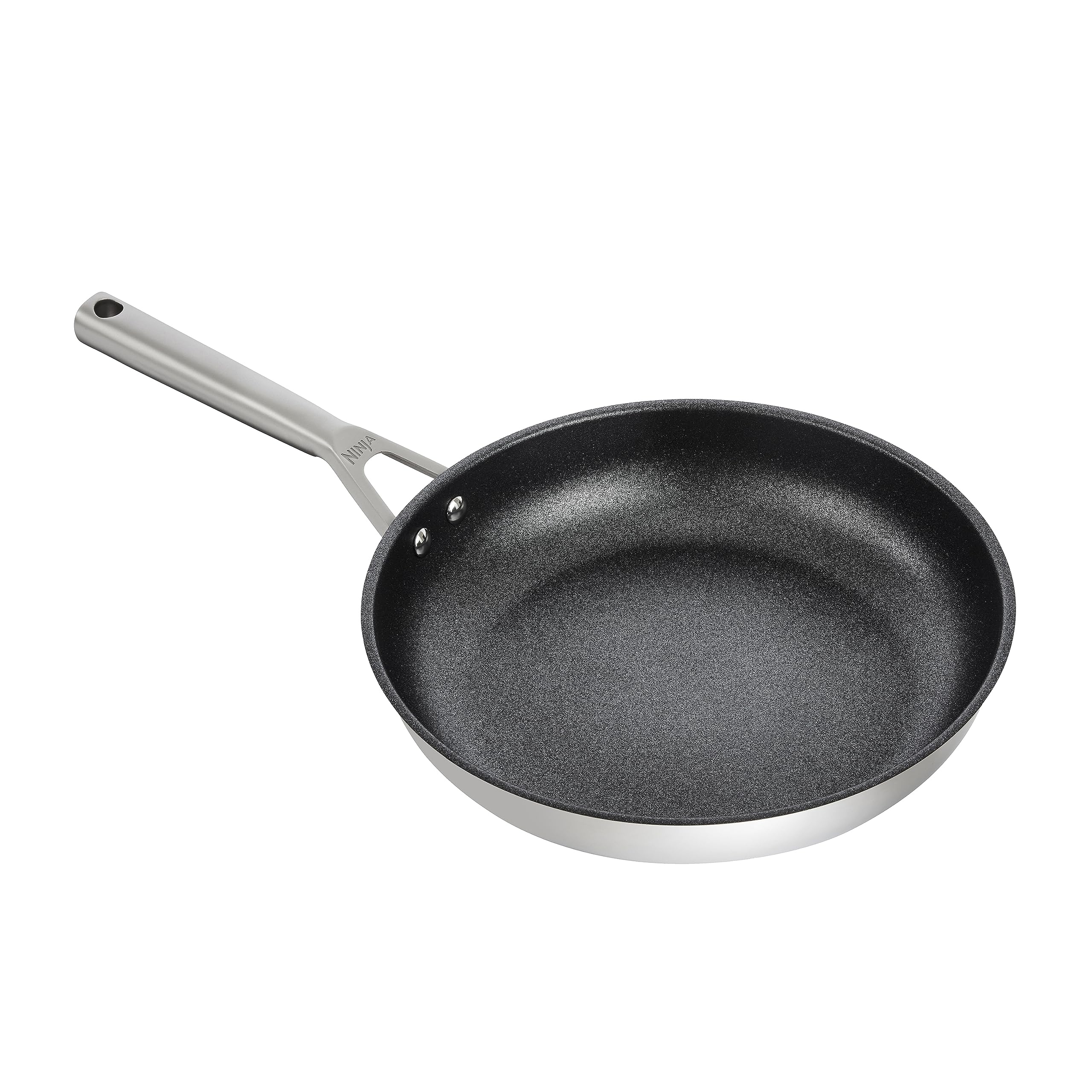 ماهیتابه استیل ضد زنگ نینجا فودی زیرو استیک ۲۸ سانتی‌متر، بادوام، روکش نچسب، مناسب برای استفاده در فر و ماشین ظرفشویی، مدل C60028EU، ۲۸ سانتی‌متر