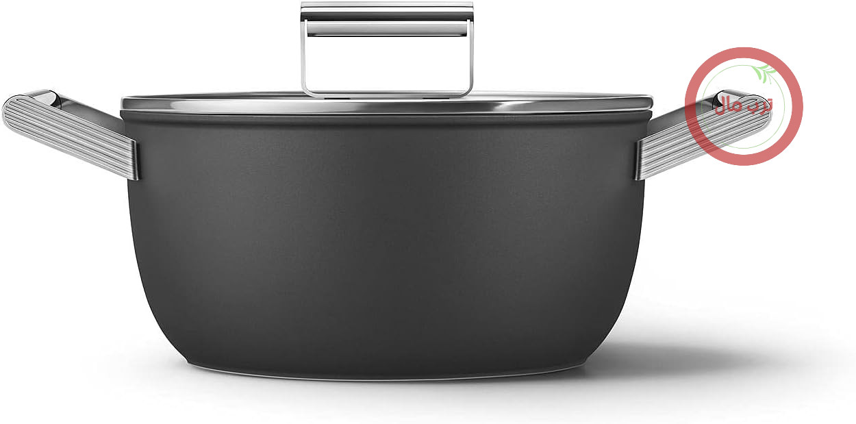 قابلمه نچسب اسمگ ایتالیا Smeg CKFC2411BLM مشکی ۲۴ سانتی