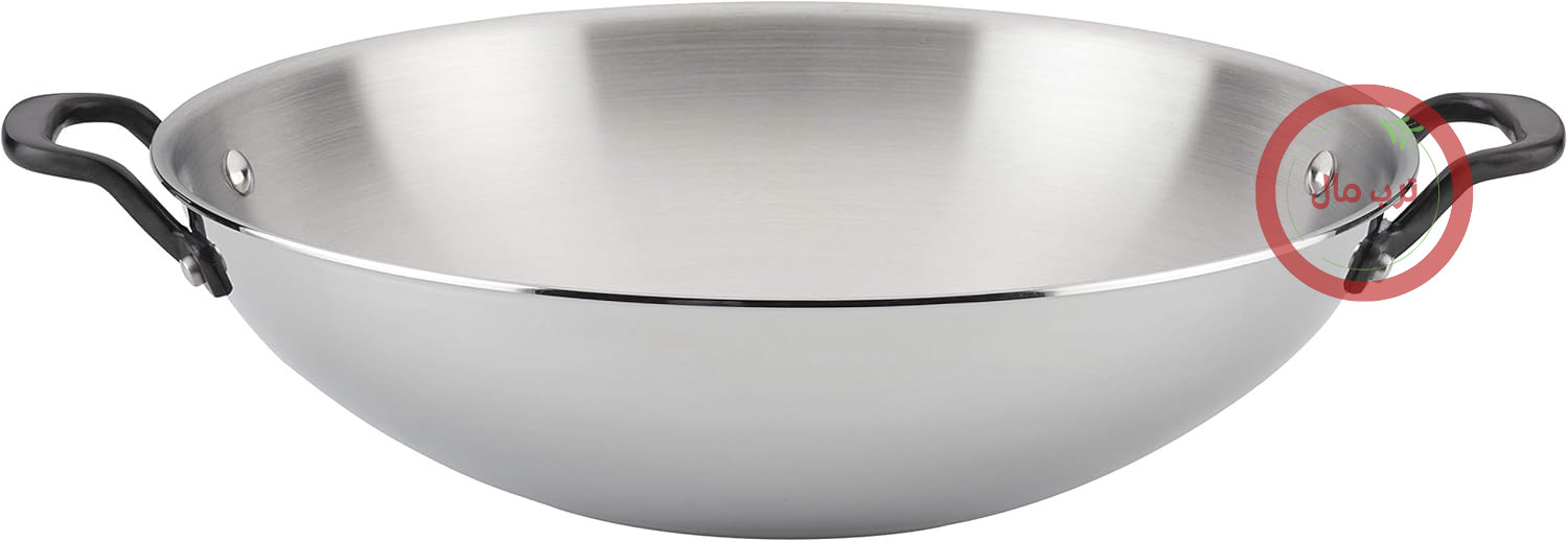 ماهیتابه/وُک 5 لایه KitchenAid 30008 از جنس استیل ضد زنگ براق