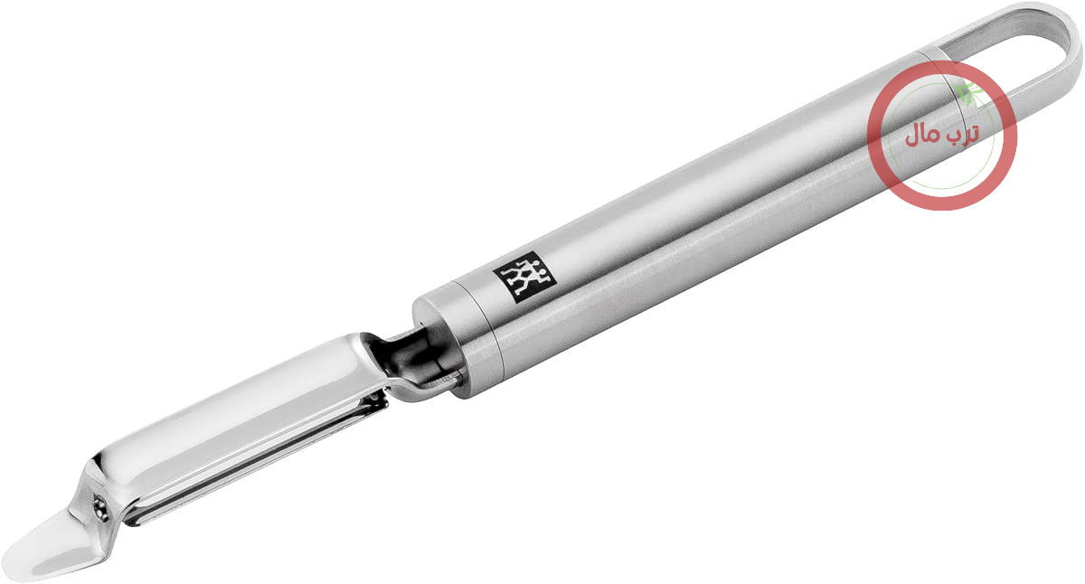 پوست‌کن چرخشی ZWILLING Pro، طول: ۲۱ سانتی‌متر، استیل ضد زنگ، دسته ارگونومیک، نقره‌ای
