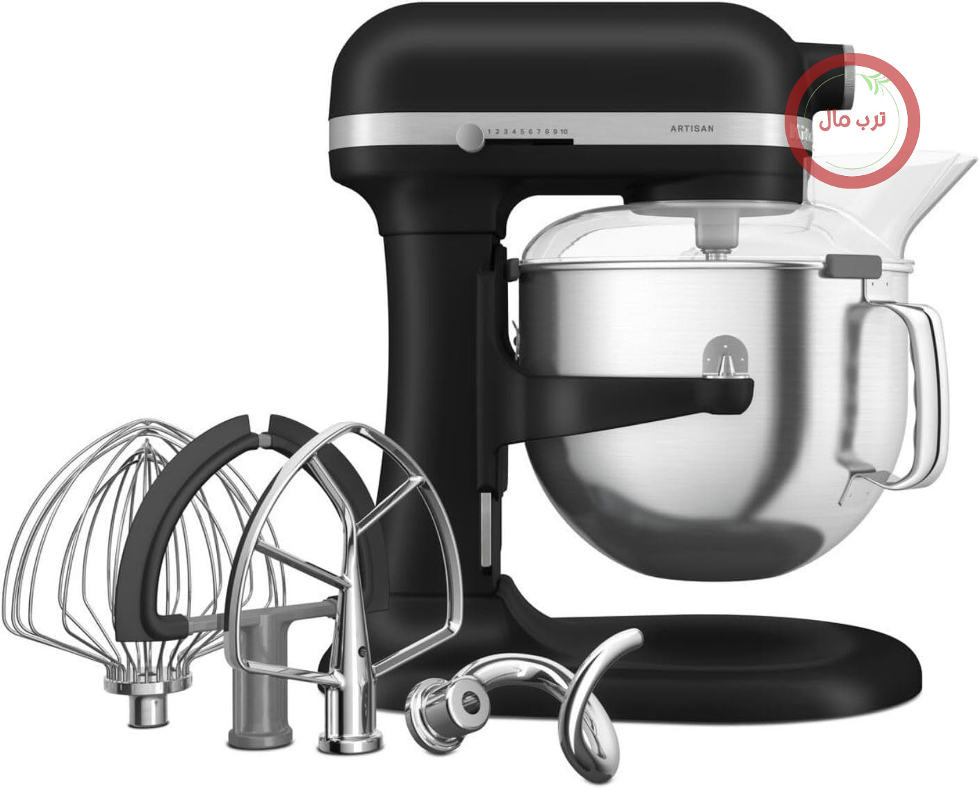 غذاساز و ماشین آشپزخانه کیچن اید آمریکا Artisan مدل 5KSM70SHX، ظرفیت ۶.۶ لیتر، مشکی مات