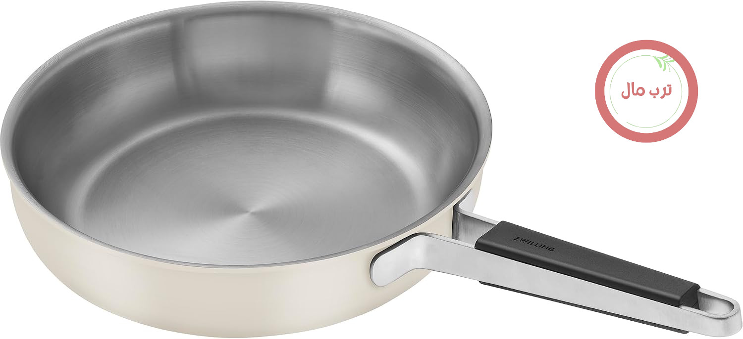 ماهیتابه استیل ضد زنگ خالص ZWILLING، 27.9 سانتی‌متر، عاجی