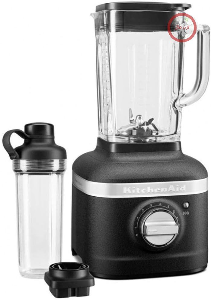 مخلوط کن کیچن اید KitchenAid Artisan Cast Iron Black EBK با همزن ایستاده ۱.۴ لیتری و قوری شخصی K400