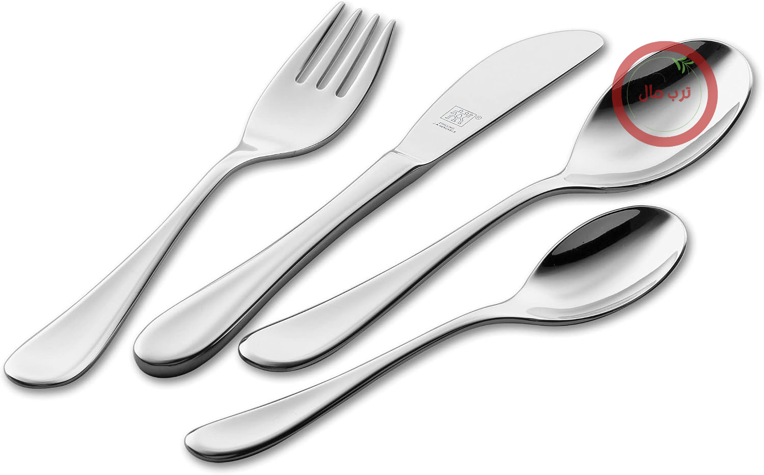 سرویس قاشق و چنگال کودک زولینگ ZWILLING Filou، 4 تکه، مناسب برای کودکان 3 سال به بالا، استیل ضد زنگ 18/10، نقره‌ای