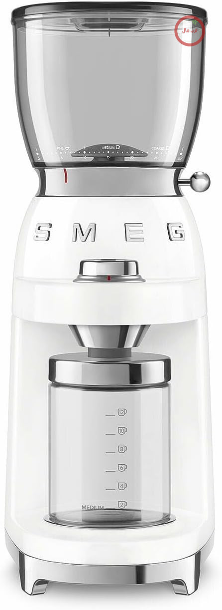 آسیاب قهوه اسمگ ایتالیا Smeg CGF11WHEU سفید ۳۰ درجه
