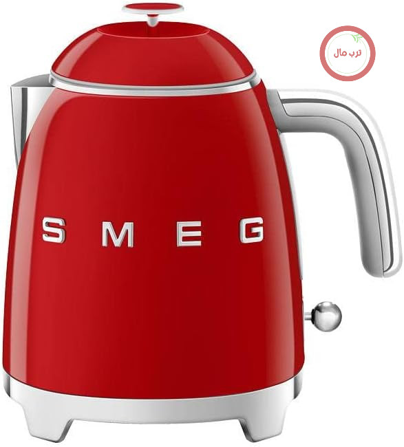 کتری برقی کوچک Smeg مدل KLF05RDEU 0.8 لیتر، فیلتر استیل ضد زنگ، سیستم خاموش کننده ایمنی، نشانگر سطح آب، پایه ضد لغزش و محفظه سیم داخلی، قدرت 1400 وات، قرمز
