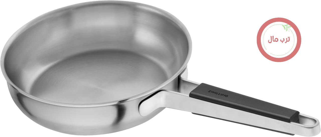 ماهیتابه ZWILLING Pure، 20 سانتی‌متر، گرد، استیل ضد زنگ 18/10، نقره‌ای