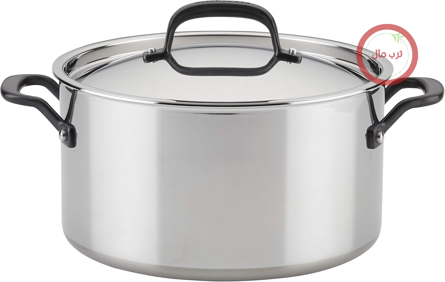 قابلمه سوپ 5 لایه KitchenAid 30002 از جنس استیل ضد زنگ براق با درب