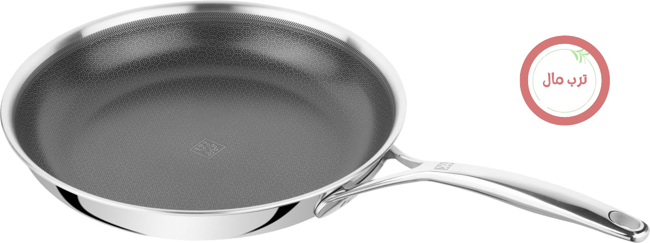 ماهیتابه ZWILLING Peak سایز 30 سانتی‌متر، جنس استیل ضد زنگ 18/10، نقره‌ای