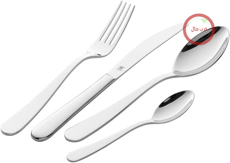 سرویس قاشق و چنگال زولینگ ZWILLING Greenwich، 68 پارچه، برای 12 نفر، جنس استیل ضد زنگ 18/10/ جنس تیغه استیل با کیفیت بالا، براق، نقره‌ای