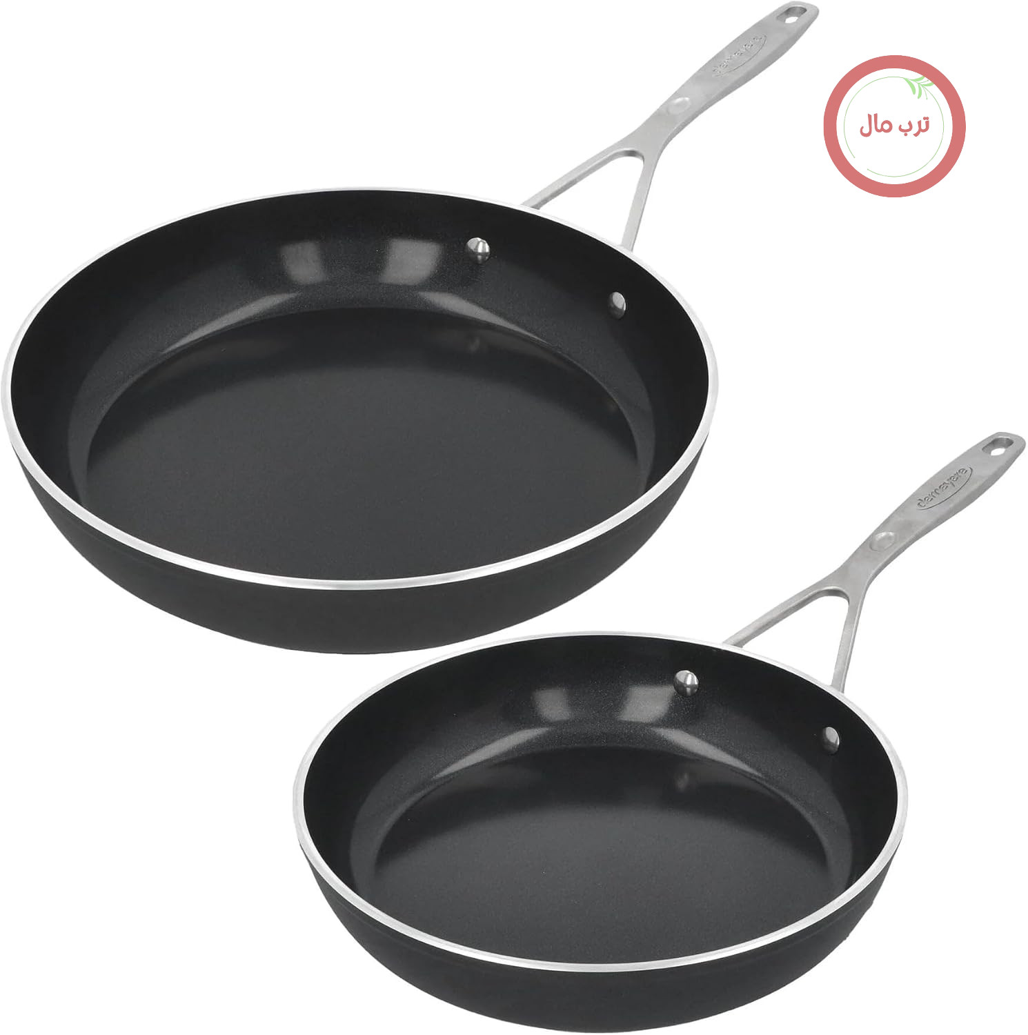 ست ماهی تابه 24 + 28 سانتیمتری Demeyere 68608 Industry 3 Ceraforce Alu