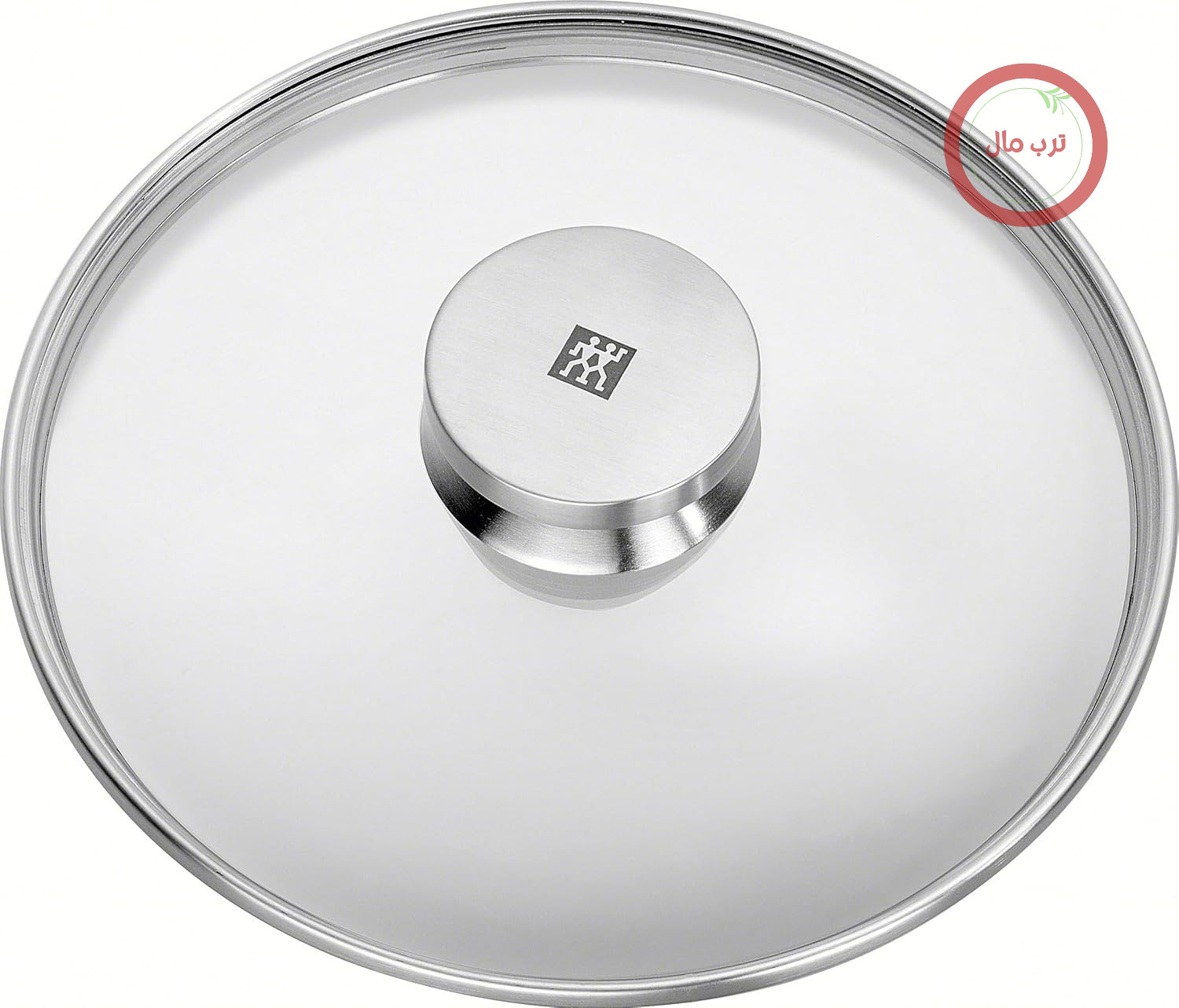 درب قابلمه زولینگ ZWILLING، درب شیشه‌ای ۲۰ سانتی‌متری، شیشه و استیل ضد زنگ، نقره‌ای