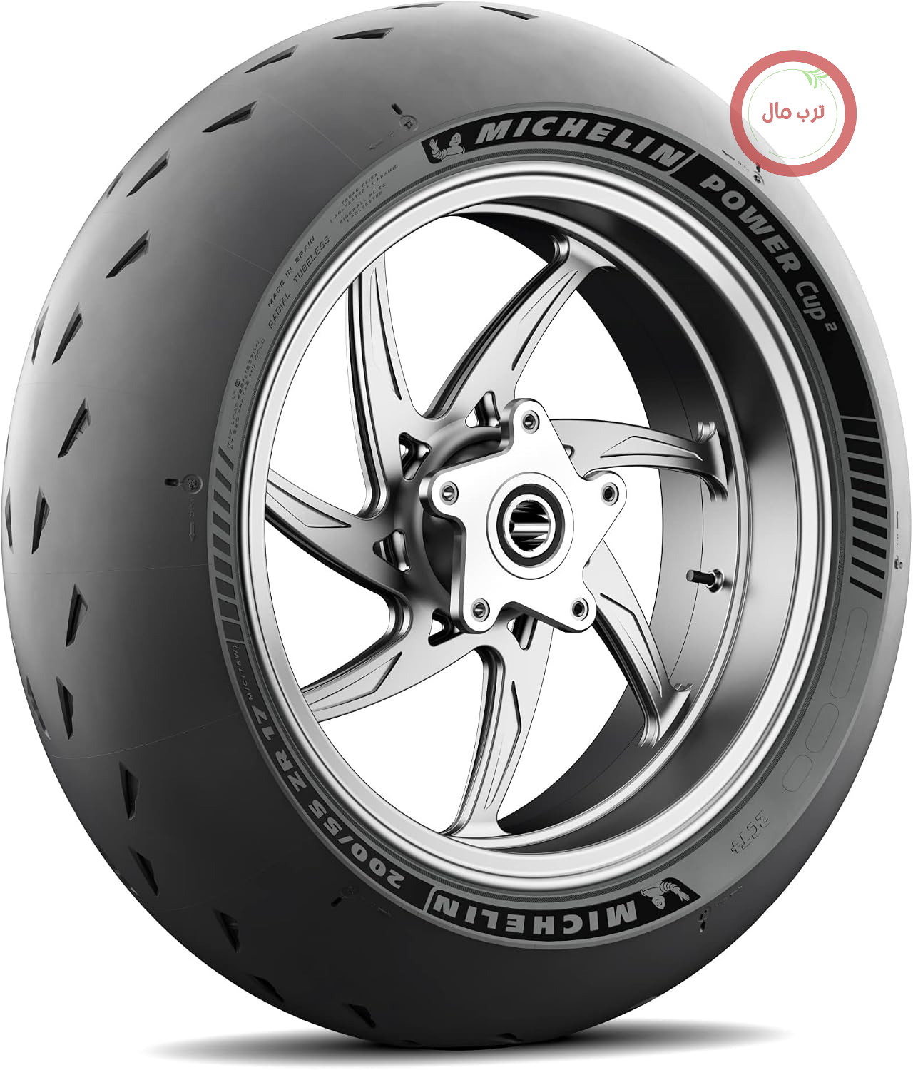 لاستیک عقب موتور سیکلت میشلن فرانسه Michelin Power Cup 2 سایز 190/55 ZR17 (75W)