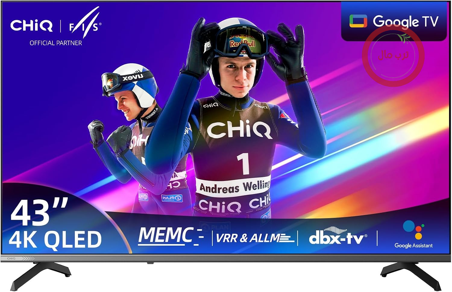 تلویزیون گوگل CHiQ U43QST 43 اینچی 4K UHD QLED Pro با HDR10 و صدای دالبی