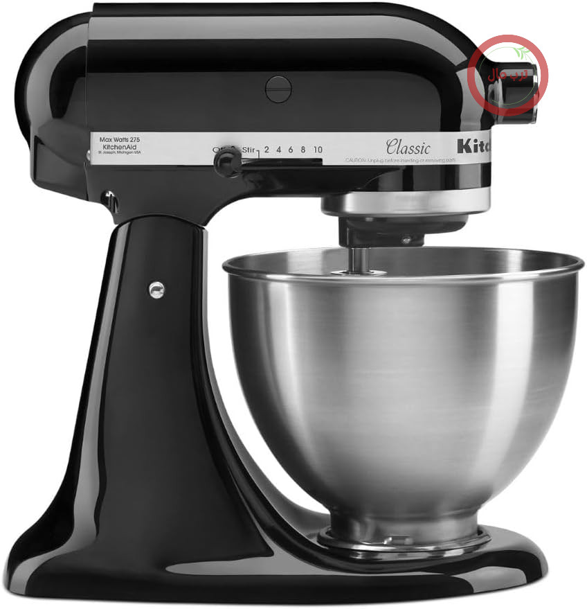 غذا ساز همزن ایستاده کیچن اید سری کلاسیک K45SS با سری شیب‌دار، 4.5 لیتر، مشکی عقیق