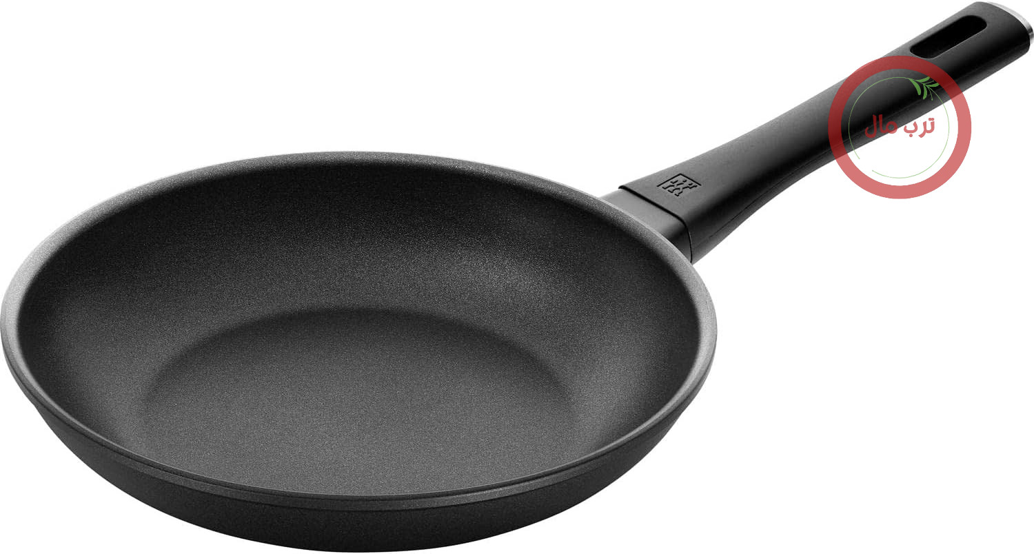 ماهیتابه آلومینیومی براق ZWILLING، 24 سانتی‌متر، گرد، با روکش نچسب، مشکی