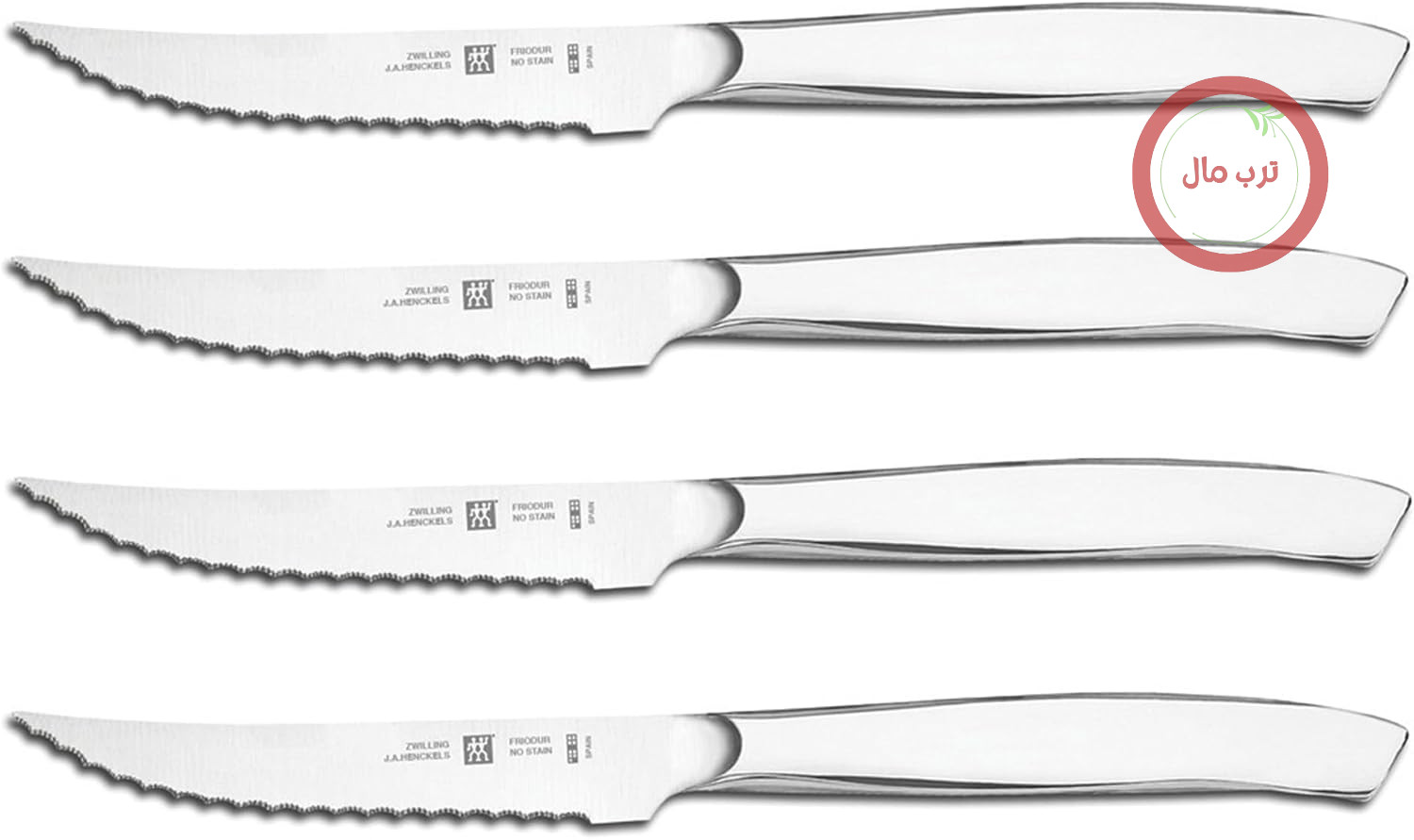 سرویس چاقو استیک زولینگ ZWILLING J.A. Henckels، استیل ضد زنگ، نقره‌ای، ۴ تکه