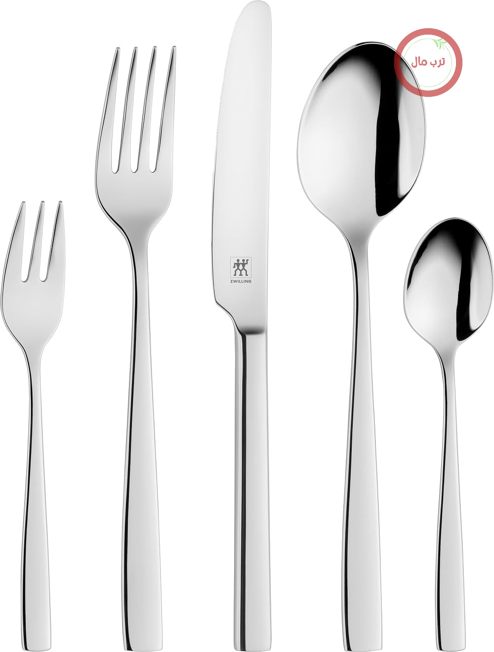 سرویس قاشق و چنگال زولینگ ZWILLING مدل Roseland، 30 پارچه، مناسب برای 6 نفر، قابل شستشو در ماشین ظرفشویی، استیل ضد زنگ، براق، نقره‌ای