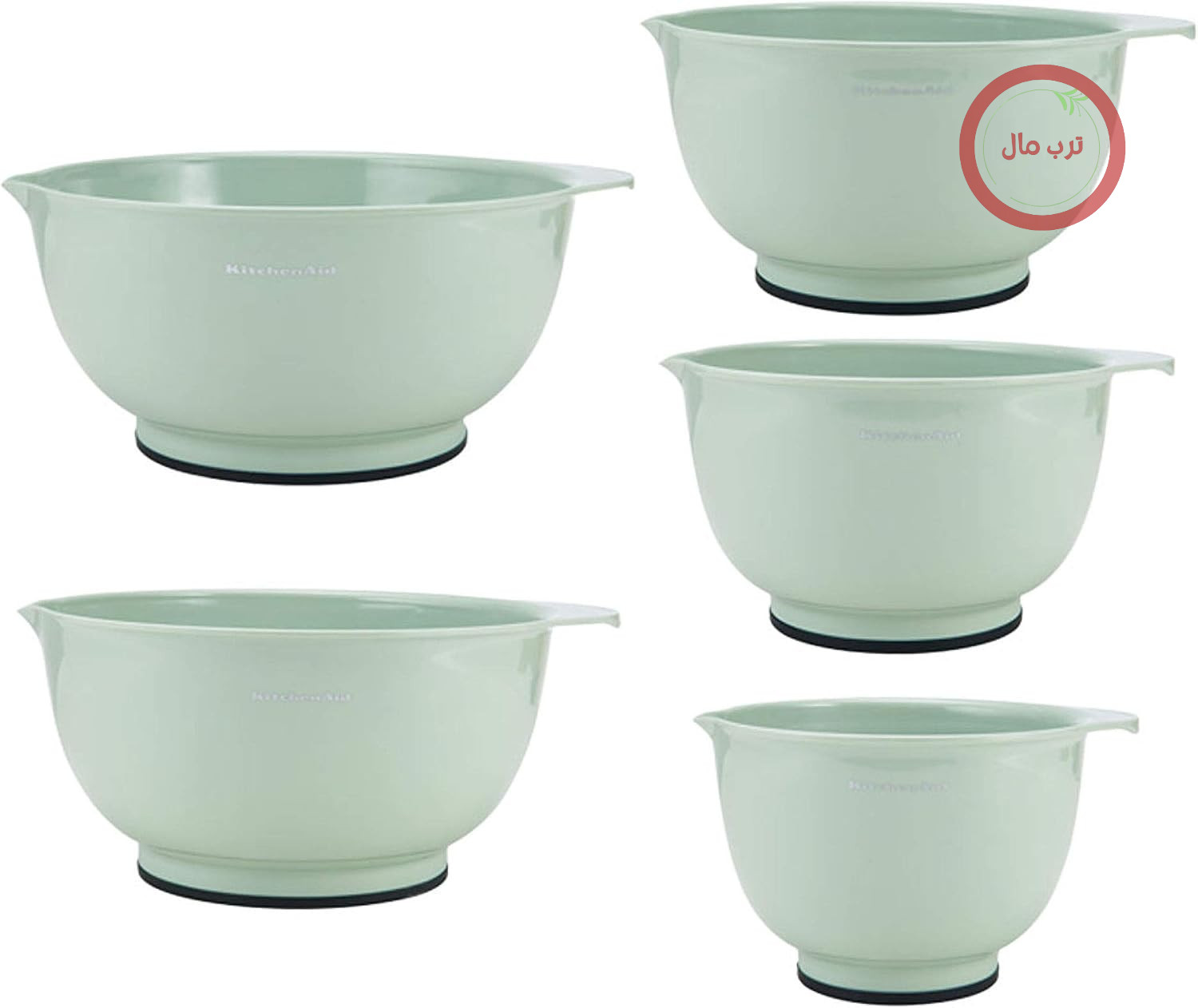 KitchenAid - کاسه‌های مخلوط کلاسیک KE178OSPIA، مجموعه 5 تکه، پسته