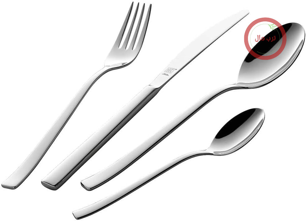 سرویس قاشق و چنگال زولینگ ZWILLING BELA، 42 پارچه، سرویس کامل کارد و چنگال 6 نفره منو، استیل ضد زنگ 18/10، قابل شستشو در ماشین ظرفشویی، ظروف غذاخوری، ظروف غذاخوری، کارد و چنگال منو