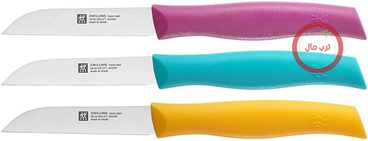 مجموعه چاقوی دو دسته Zwilling 38099-000، 3 تکه، رنگ‌های متنوع