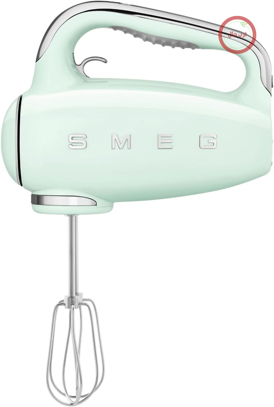 همزن برقی Smeg HMF01PGEU، 9 سطح سرعت، عملکرد توربو، سیستم شروع به کار روان، 4 همزن، 2 همزن گانسی و محفظه داخلی، 250 وات، رنگ سبز پاستلی