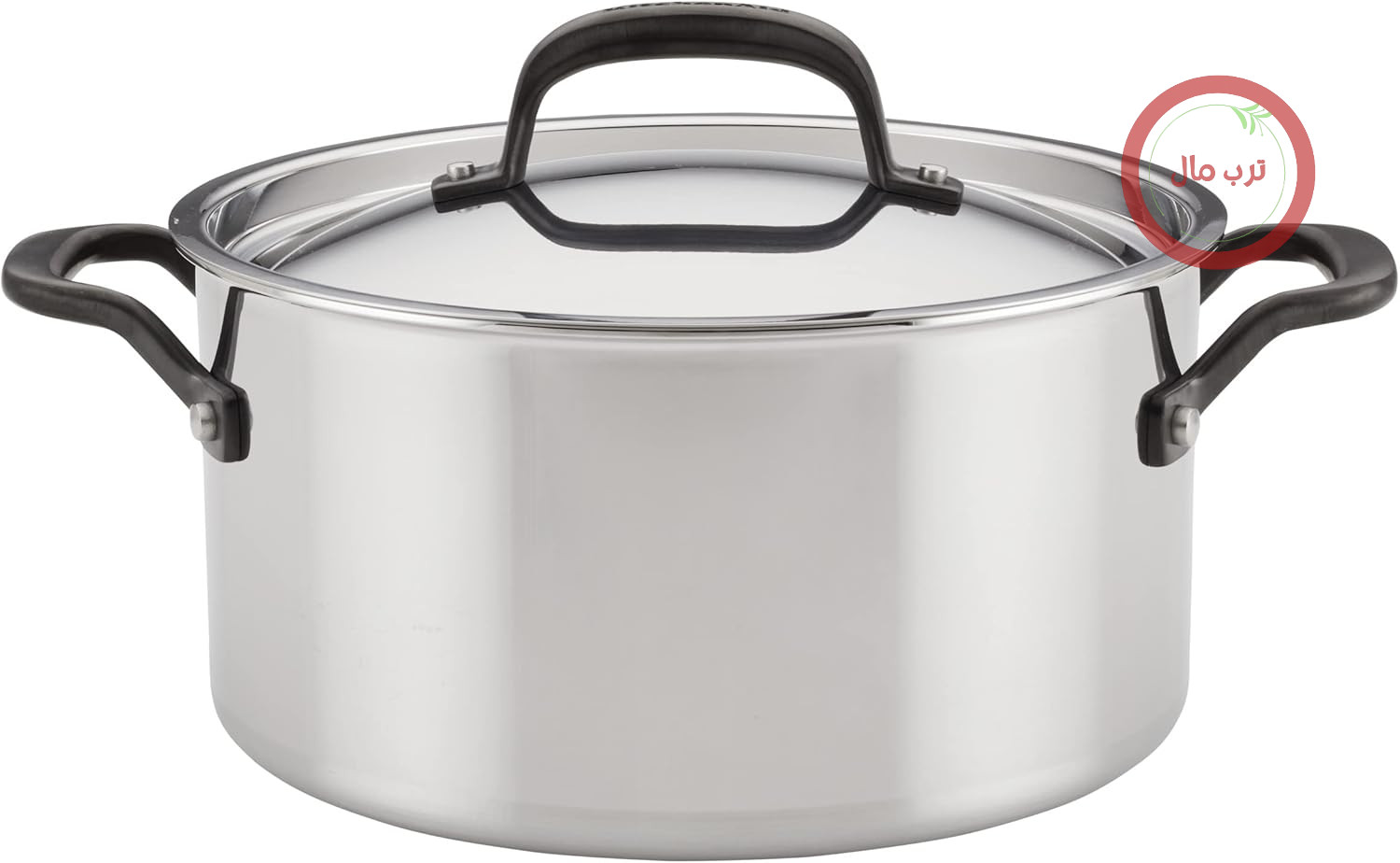 قابلمه سوپ KitchenAid با درب، 5 لایه، استیل ضد زنگ، 6 لیتر