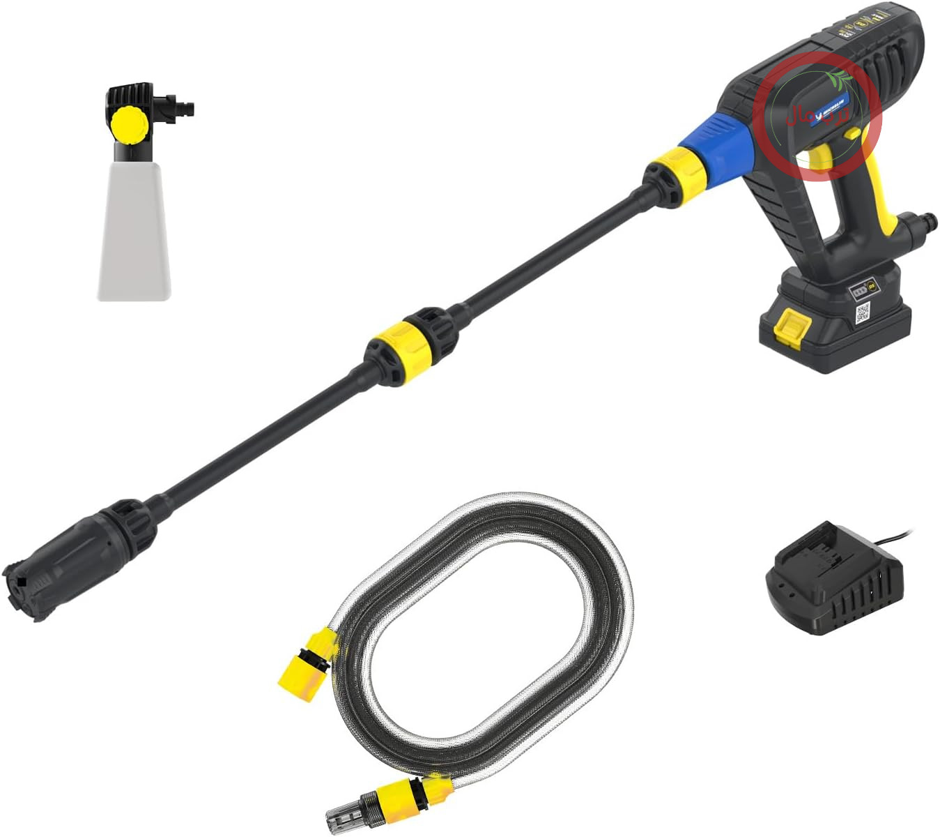 کارواش فشار قوی قابل حمل و بی‌سیم میشلن فرانسه MPX 250EDS | باتری لیتیومی قابل شارژ 18 ولتی | مناسب برای وسایل نقلیه | دارای نازل 4 کاره | دارای سیستم دو سرعته
