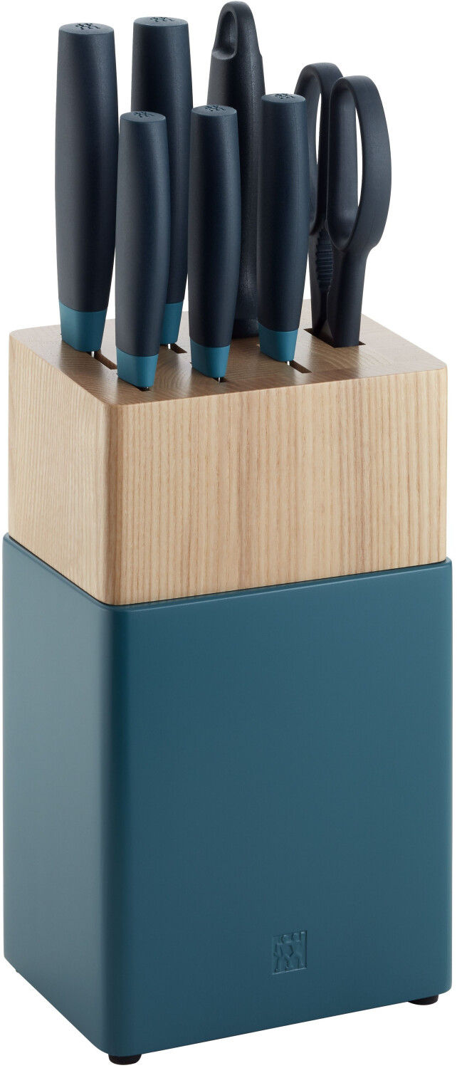 ست چاقو آشپزخانه 7 پارچه زولینگ آلمان zwilling Now S | همراه بلوک چوبی | رنگ آبی