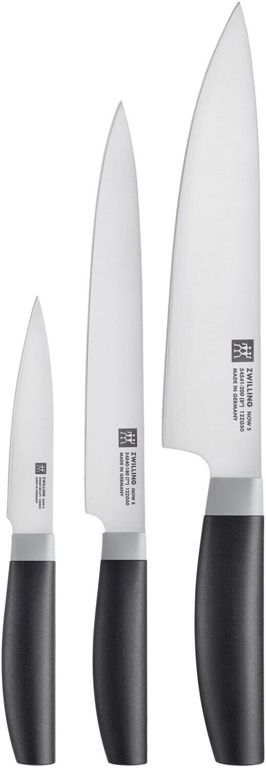 ست چاقو آشپزخانه 3 پارچه zwilling Now S  | طراحی مدرن و تیغه‌های بادوام