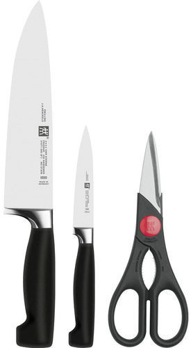 ست چاقو آشپزخانه 3 پارچه زولینگ آلمان zwilling Vier Sterne | مدل 35055-000 با تیغه‌های فولادی FRIODUR® و طراحی کلاسیک