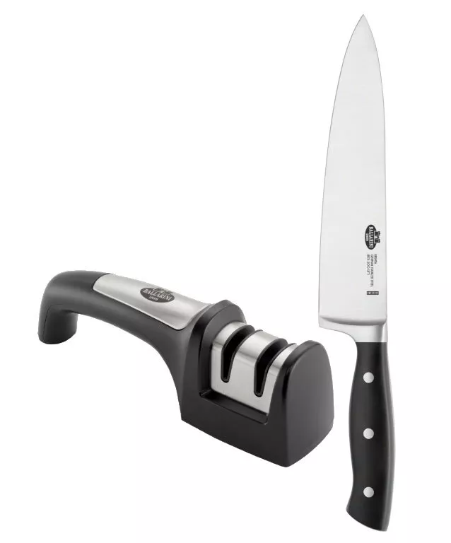 چاقوی سرآشپز 20 سانتی‌متری بالرینی زولینگ ایتالیا zwilling ballarini brenta | ست حرفه‌ای همراه با تیزکن چاقو