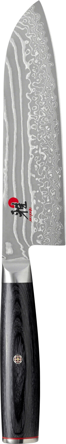 چاقو تکی سانتوکو 18 سانت زولینگ آلمان zwilling miyabi 5000FCD | تیغه فولادی Damascus و دسته چوبی ارگونومیک