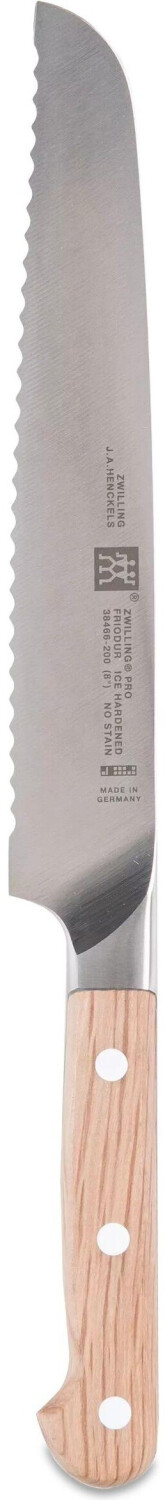 چاقو تکی سرآشپز 20 سانت زولینگ آلمان zwilling pro | دسته چوبی بلوط سفید | تیغه فولادی ضد زنگ