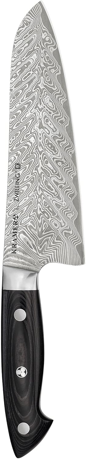 چاقو تکی سانتوکو 18 سانت زولینگ آلمان zwilling bob kramer euro stainless | تیغه فولادی سخت‌کاری شده | طراحی ژاپنی برای برش‌های نرم و سریع