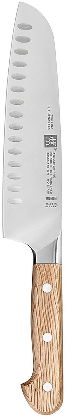 چاقو تکی سانتوکو 18 سانت زولینگ آلمان zwilling pro wood | تیغه فولادی سخت‌کاری شده | طراحی کلاسیک با دسته چوبی طبیعی