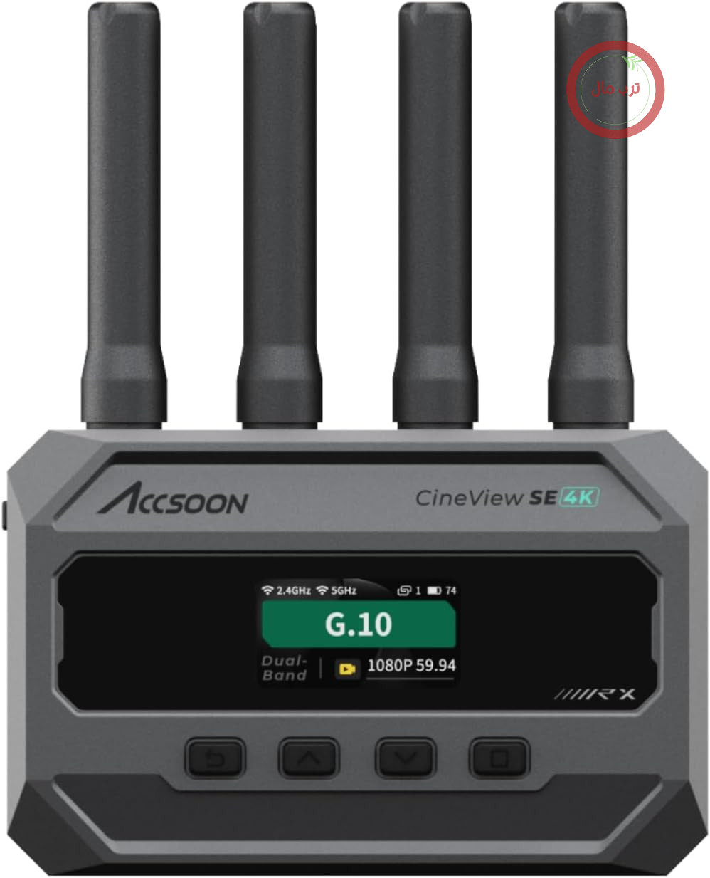 گیرنده Accsoon CineView SE 4K، گیرنده بی‌سیم HDMI/SDI، مانیتور 4K30 H.265، دو بانده، تأخیر کمتر از 0.05 ثانیه، خروجی USB-C، سازگار با فرستنده SE 4K، برای نظارت کارگردان و مشتری