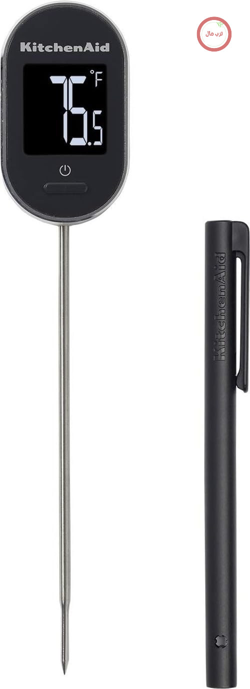دماسنج آشپزی دیجیتال KitchenAid با نمایش فوری، صفحه نمایش چرخان با نور پس زمینه، -40 درجه تا 250 درجه سانتیگراد