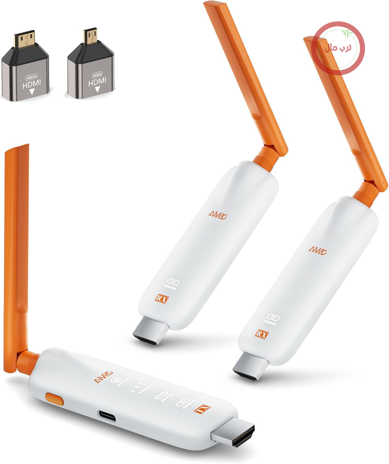 فرستنده و گیرنده بی‌سیم HDMI مدل 2026 - حداکثر 6 گیرنده تصویر، فرستنده بی‌سیم 2 گیرنده 5.8 گیگاهرتز، انتقال بی‌سیم HDMI، رمزگشایی ویدیوی 4K از لپ‌تاپ/تلویزیون باکس/دوربین به چندین تلویزیون/مانیتور/پروژکتور
