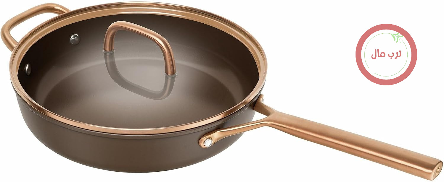 ماهیتابه کباب‌پزی ZWILLING Milano با درب شیشه‌ای، 28 سانتی‌متر، روکش سرامیکی
